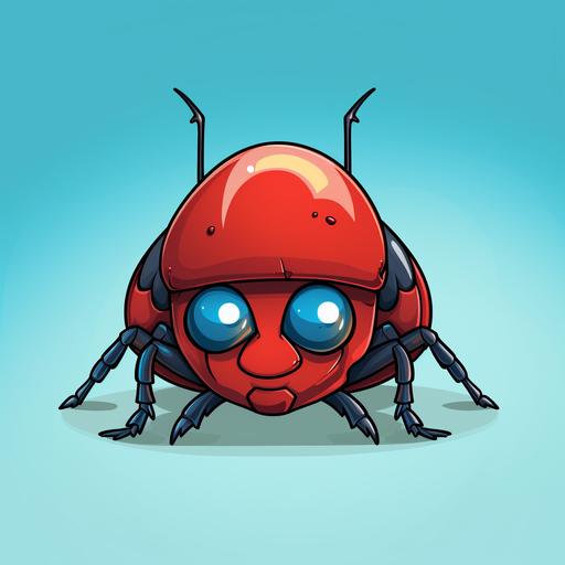 a cartoon bug logo icon