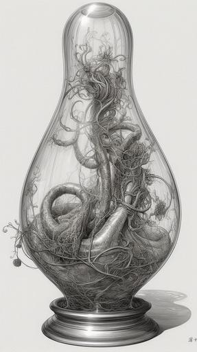 a celtic klein bottle, sorrounded by nature and little insects, drawing, fantastic, detailed --ar 9:16 --q 1 --s 1000 --c 20 --v 5