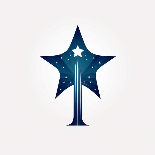 a choir logo of a shooting star simplistic, 2023 logo trends, contemporary, one colour, simple vector image - no shading detail