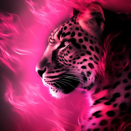 a cool pink cheetah print ombre background