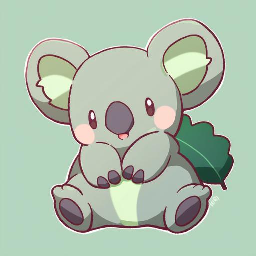 a cute koala, anime style --seed 2033 --niji