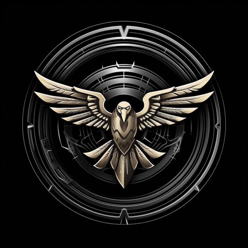a graphic design of a elite force logo, powerful, secretive, spy, mysterious
