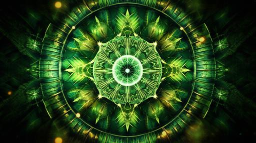 a green kaleidoscope imagine --ar 16:9