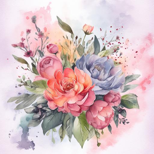 a happy mother's day banner with lots of flowers, water color style, rich colors, high resolution