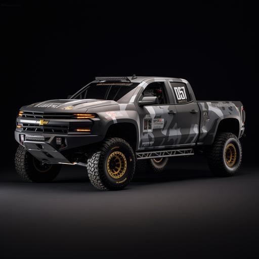 a highly detailed profile picture of a Chevy Silverado desert race trophy truck 