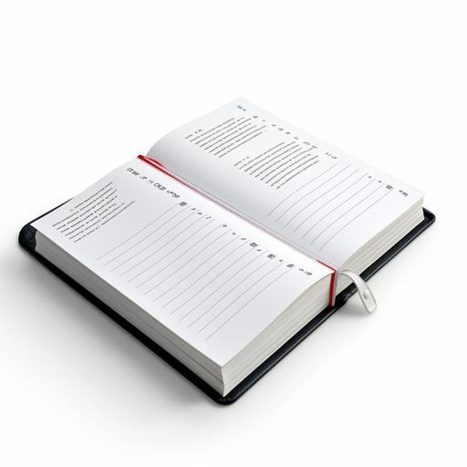a ledger, The ledger is usually organized into a series of pages or sheets, each of which is dedicated to a specific type of transaction or category of income/expense. Columns are used to record transaction details, including the date, description, amount, and associated ledger account, one book closed and one book opened, white background, 4k, photerealistic