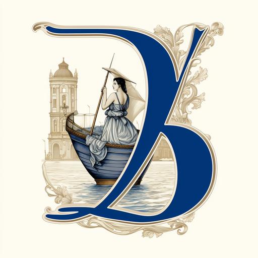 a line drawing of a gondola and a drinking glass as a logo incorparate the letter B V