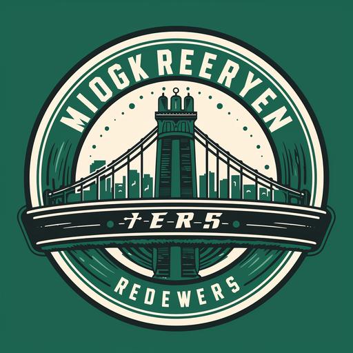 a logo for a professional football team named Mr. Rodgers Neighborhood in the style of the New York Jets logo.