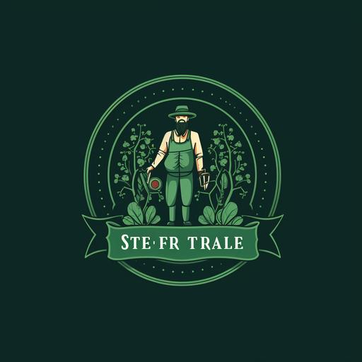 a logo for sole trader business, business name: I'm the Gardener. It's a lawn moving business, garden maintenance. Write exactly on logo 