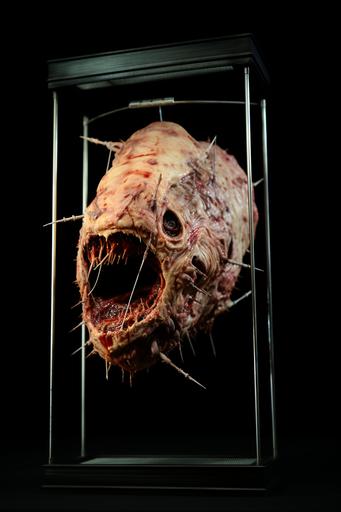a lumino kinetic horror creature from the movie Hellraiser made out of meat, by moebius, cthulhu, hyper realistic, 4K :: a lumino kinetic horror creature from the movie Hellraiser made out of meat glowing eyes :: a lumino kinetic horror creature from the movie Hellraiser made out of meat, photorealistic, detailed, octane 3d render :: a lumino kinetic horror creature from the movie Hellraiser made out of meat, with wires, cables, wires, cables, dark room, cables made of bones :: a lumino kinetic horror creature from the movie Hellraiser made out of meat, extreme muscles, meat, meat texture, ultra realistic photorealistic extreme details, extremely detailed details, highly-detailed, octane render :: a lumino kinetic horror creature from the movie Hellraiser made out of meat :: zoom out full body image --ar 50:75 --s 750 --style raw --w 250
