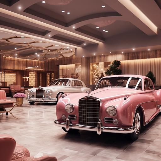 a luxury chic and boujee garage full of girly luxury cars and vehicles