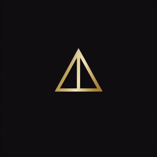 a luxury gold real estate company logo on black background, minimalist, professional, influx