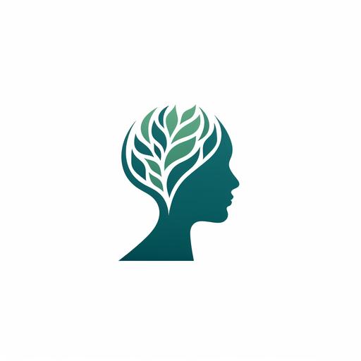a minimalistic and timeless logo to a psychology clinic, simple shapes and lines, no text, white background, green color, based on the psychology logo (Y)