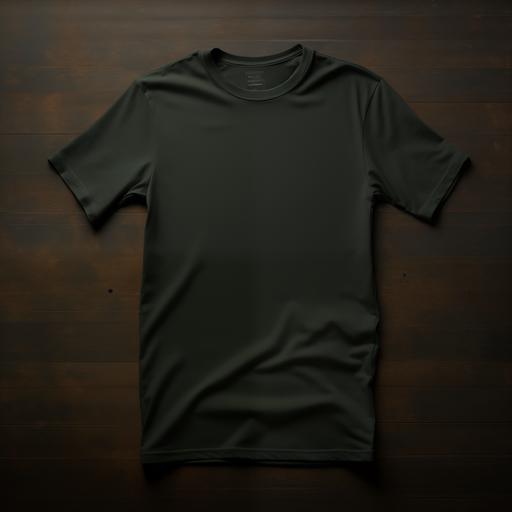 a mock-up of a dark military green t-shirt. UHD