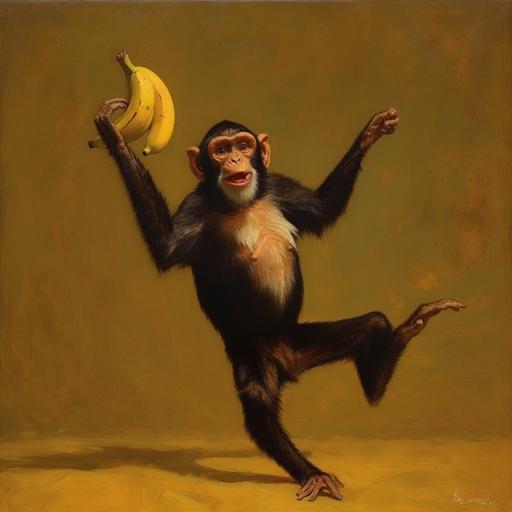 a monkey dancing with a banana --s 750 --v 5.1