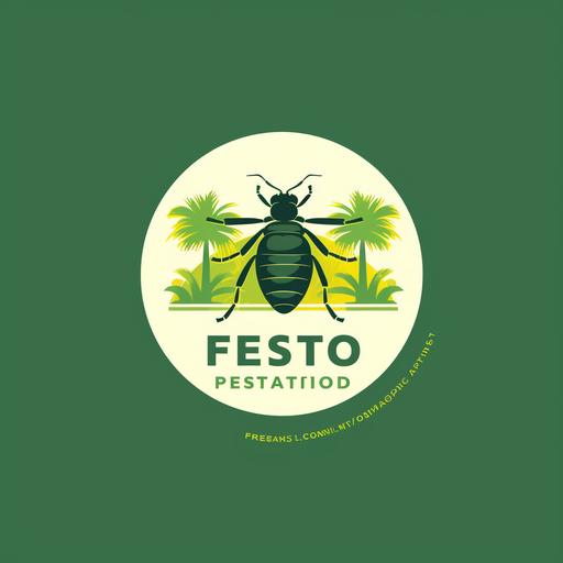 a pest control logo for a south west florida pest expert that focuses on eco-friendly services for residential neighborhoods