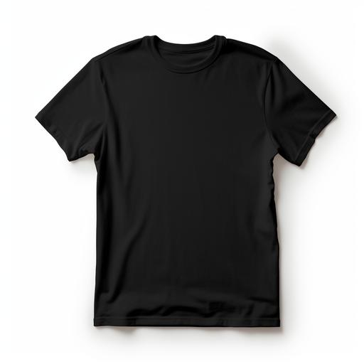 a plain black t-shirt with a white backround