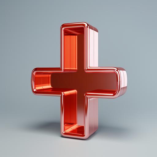a plus sign in a 3d format. high resolution.