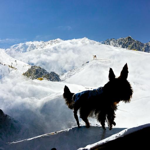a polish dog in the alps