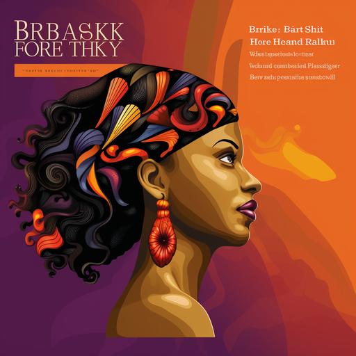 a poster for brain stroke awareness in the african american community using the black history month colors