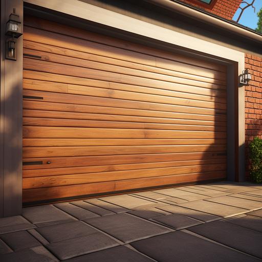 a premium garage door animated to reflect it is not feeling good and is noisy and needs service