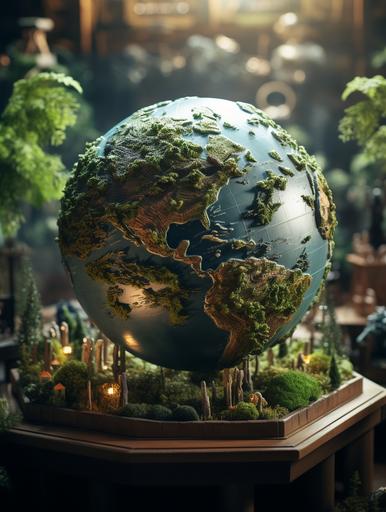 a realistic earth but on a classroom globe,hyper realstic,insane details,cinematic background,super resolution,award winning photography, 8k --ar 3:4 --s 250