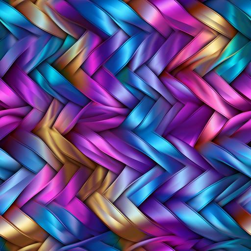 a seamless pattern as a metal net, aluminum, in iridescent, rainbow-hued glass and trails of dyed hair --tile