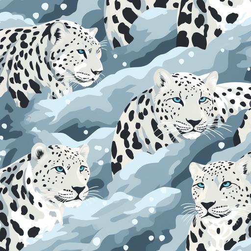 a seamless snow leopard print pattern