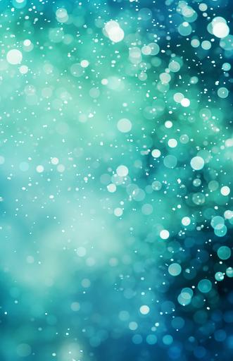 a shiny green bokeh background, in the style of light teal and light sky-blue, confetti-like dots, light silver and sky-blue, teal --ar 11:17