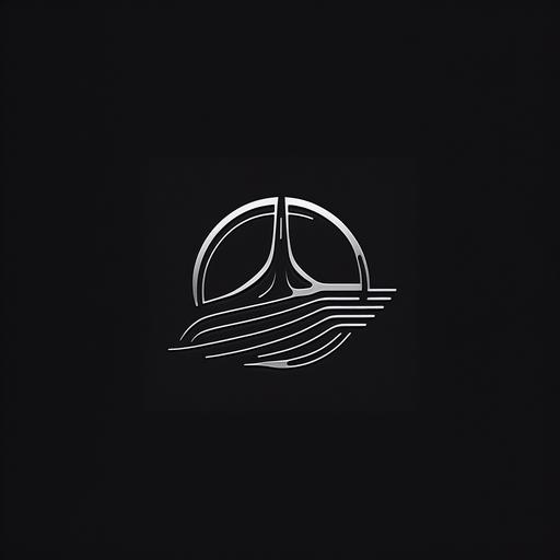 a simple and minimalistic car brand logo in a single line style