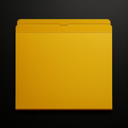 a simple yellow file folder on a black background