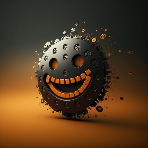 a smiley face logo for a technology brand