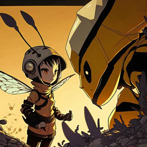 a war between the ants and wasps, cartoon, manga, anime