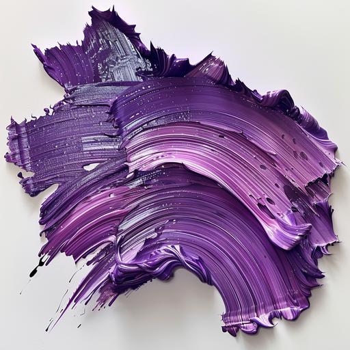 a wide purple metallic paint stroke