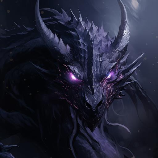 a young slender dragon made of shadows and black smoke, Necrotic black acid dripping from its mouth, the eyes glowing a deep dark purple like amethysts, dnd, high fantasy, realistic, cinematic