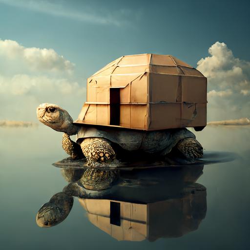 slow shipping with turtle 3d