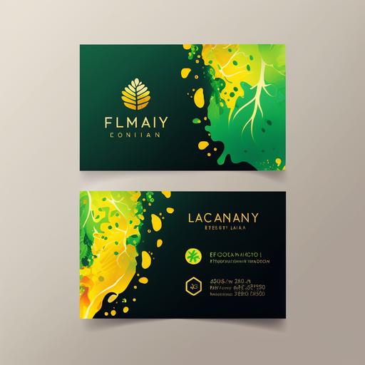abstract and modern business card healthy food leave