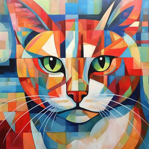abstract cat painting