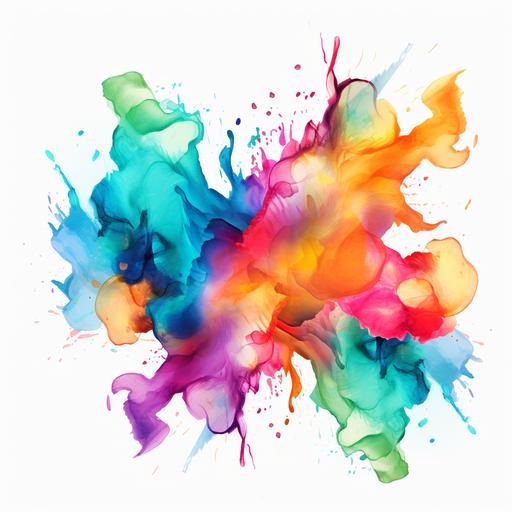 abstract graffitti watercolor splash on white desktop --v 5.2