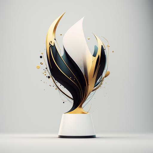 abstract minimalist logo trophy