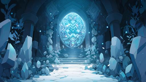 abstract wallpaper, cave, black and white, decor, stalactites, stones, gems, rings, stone flowers, shield, sword, jewelry, ornate, fine detail, a lot of small details --ar 16:9 --stylize 300 --niji 5