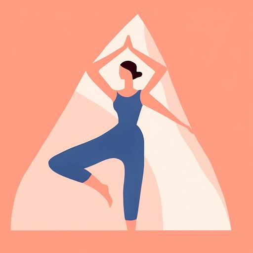 acrobatic yoga pose illustration cartoon in the style of matisse simplistic japanese pastel innocent minimalistic dream