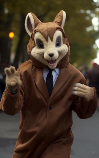 Joe Biden as a ratatoskr squirrel, Halloween costume, trick-or-treat, 35mm --ar 5:8 --s 75