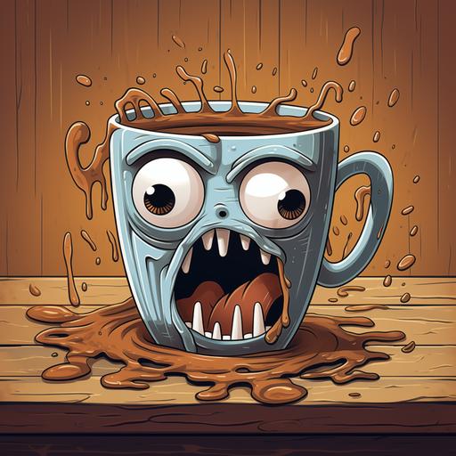 coffee cup cartoon