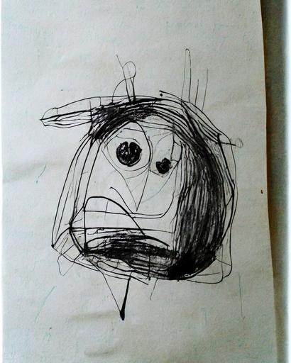 adhd, nonsense drawings :: drawn by a 5 year old::2 --s 1500 --ar 3:4 --q 2 --uplight