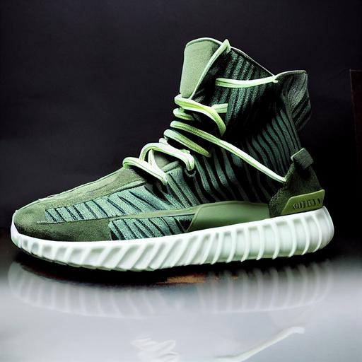 adidas sneaker nft yeezy boost high green color sneakers shoes running shoes --test --creative --upbeta