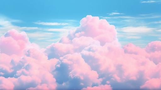 aesthetic light pink and light blue gradient sky with clouds, ipad wallpaper, summer time vibes, summer aesthetic, hollistercore --ar 16:9 --v 5.1 --s 1000