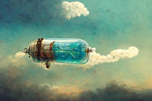 airplane in a bottle --ar 3:2