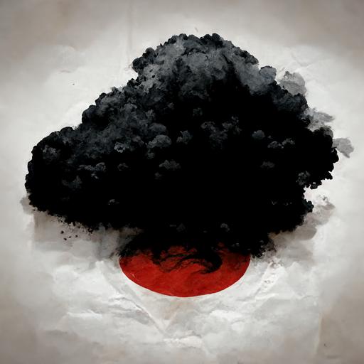 akatsuki cloud in a black ground with effect of smoke ,naruto , realist