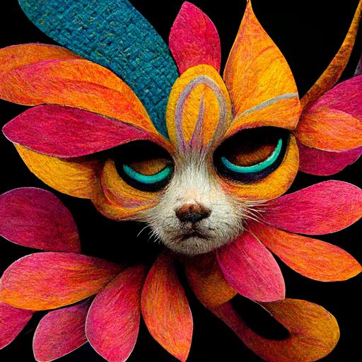 alebrijes, flowers, colours, mexican art, cats, dogs - @angelucifero9 (fast)